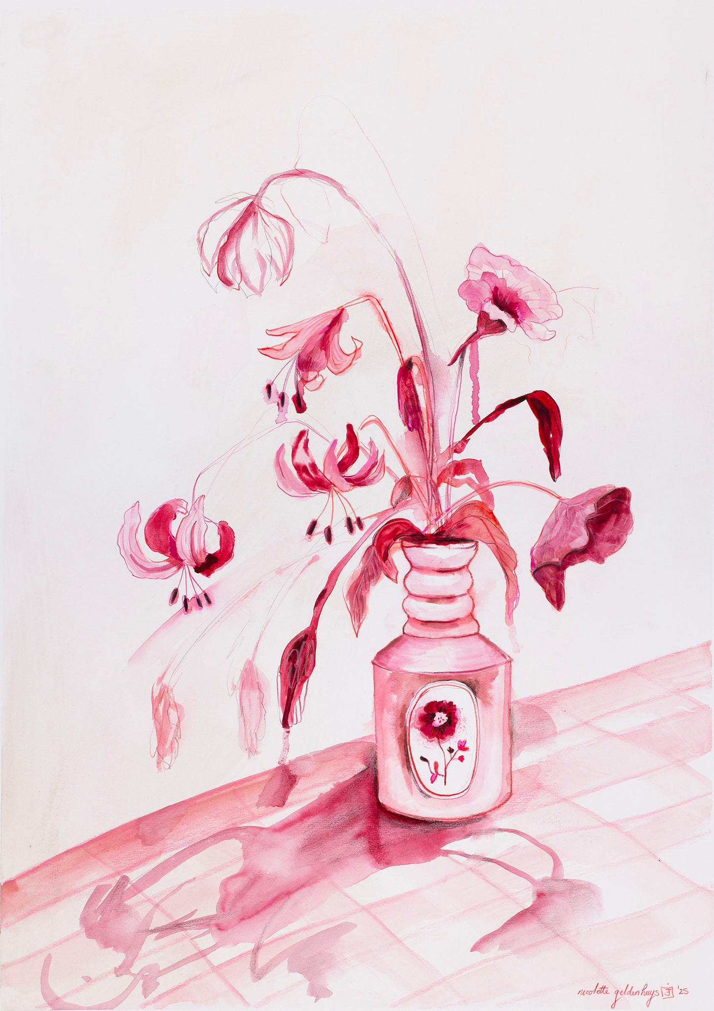 "Pink and Red still life"
