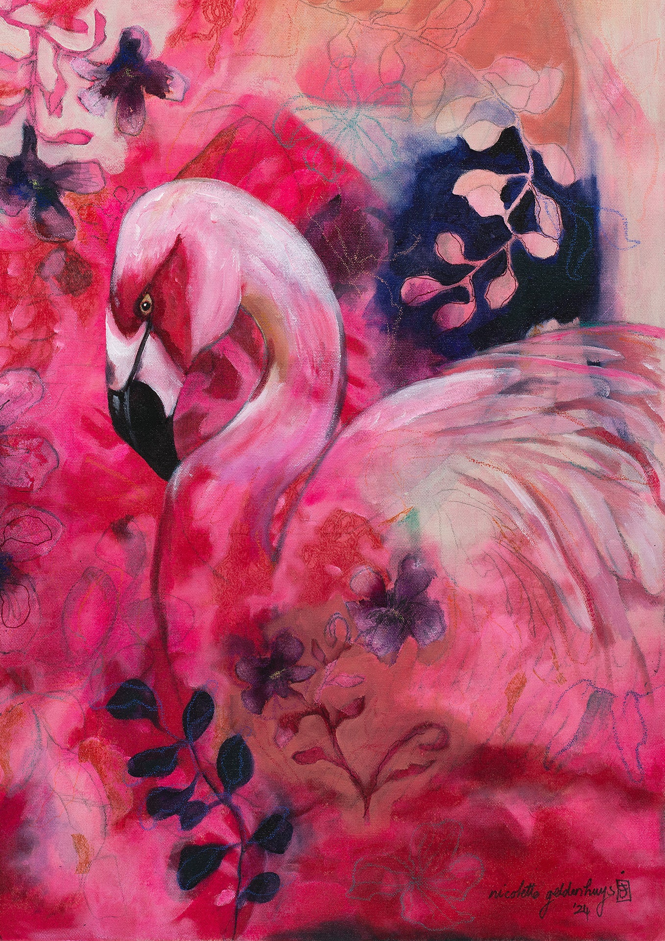 "When the flamingoes visit"