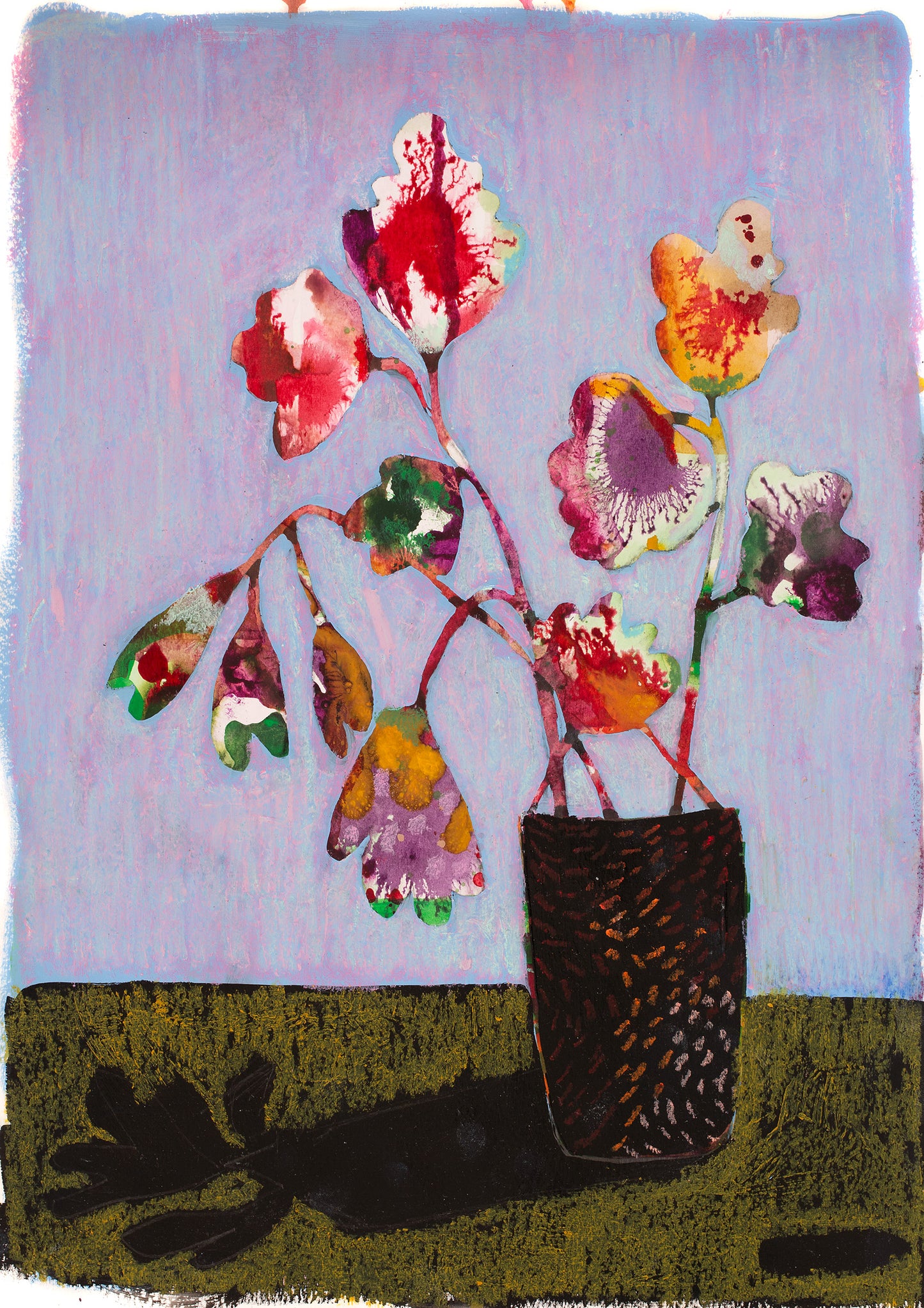 "Multi media still life purple"