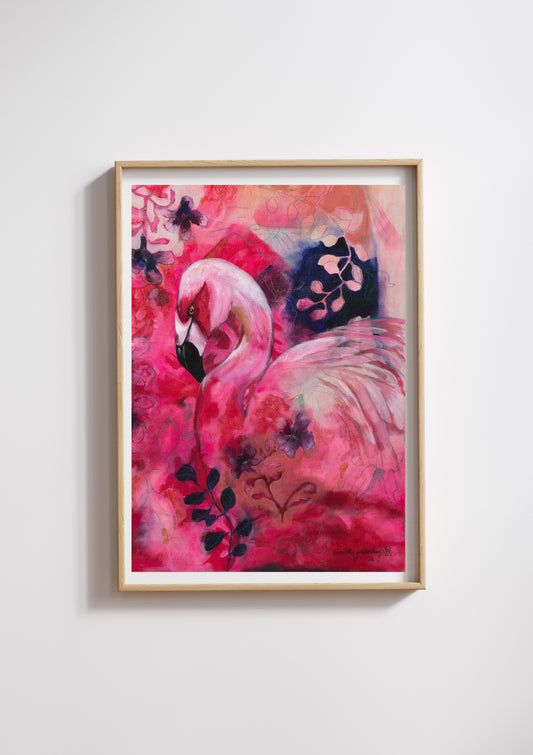 "When the flamingoes visit"